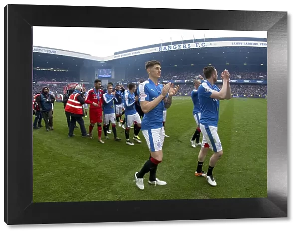 Rangers Football Club: Rob Kiernan Celebrates Ladbrokes Championship Win at Ibrox Stadium
