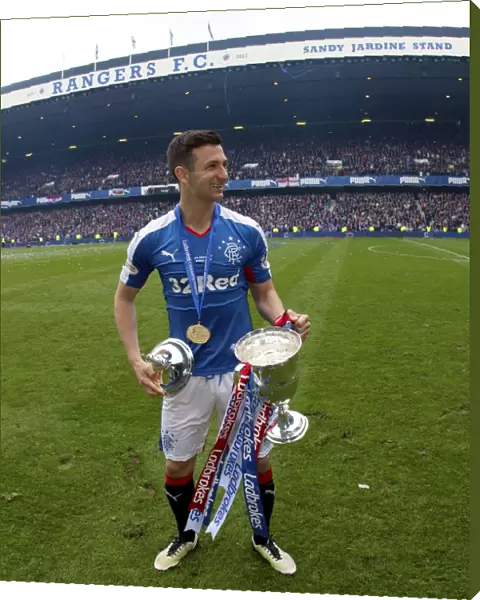 Rangers Football Club: Champions - Jason Holt's Triumphant Moment with the Ladbrokes Championship Trophy