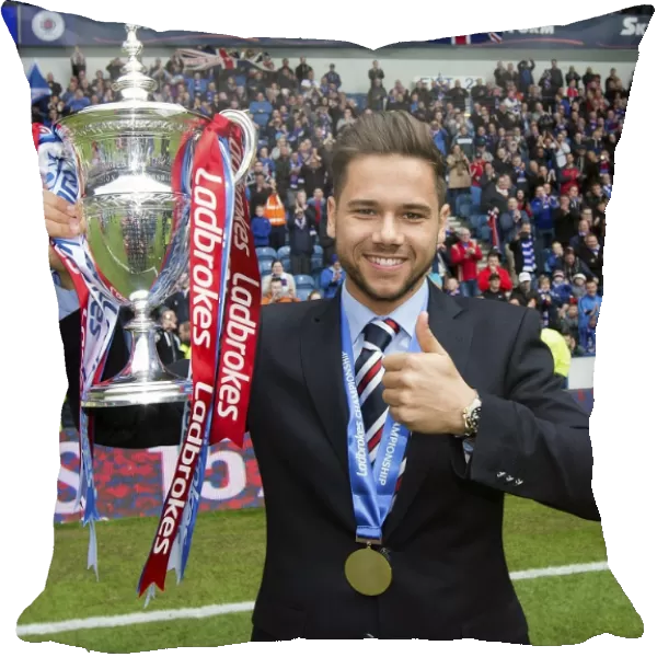 Rangers Football Club: Harry Forrester's Championship-Winning Goal and Trophy Celebration at Ibrox Stadium