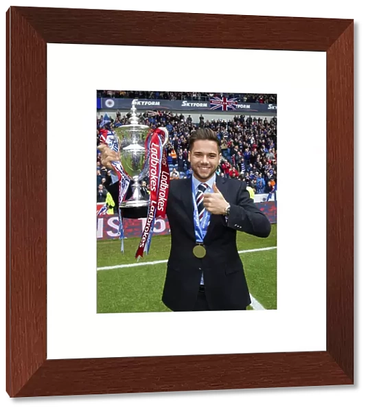 Rangers Football Club: Harry Forrester's Championship-Winning Goal and Trophy Celebration at Ibrox Stadium
