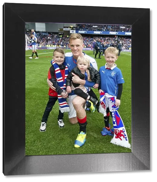 Rangers Football Club: Dean Shiels and Family Rejoice in Championship Victory at Ibrox Stadium