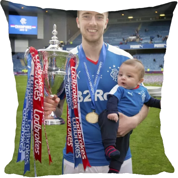 Rangers Football Club: Danny Wilson and Son Celebrate Championship Win and Scottish Cup Triumph at Ibrox Stadium (2003)