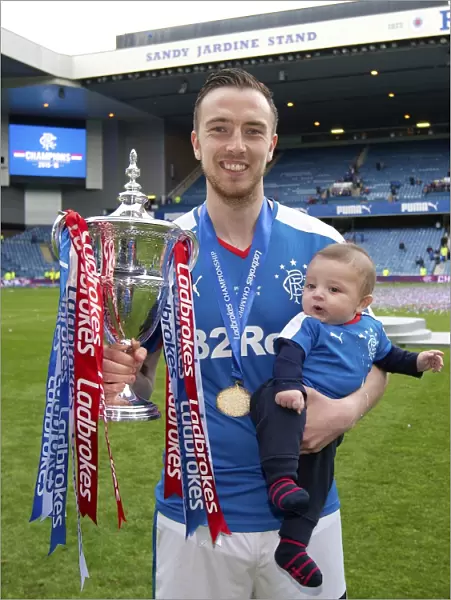 Rangers Football Club: Danny Wilson and Son Celebrate Championship Win and Scottish Cup Triumph at Ibrox Stadium (2003)