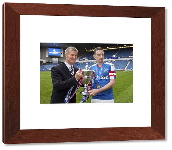 Rangers Football Club: Champions Celebration with Legends Gough and Wallace Lifting the Ladbrokes Trophy