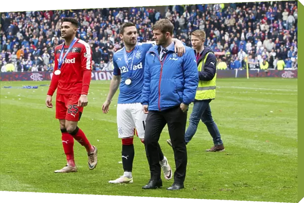 Rangers FC: Champions League Triumph - Wes Foderingham, Nicky Clark, and David Templeton's Thrilling Championship Victory Celebration at Ibrox Stadium
