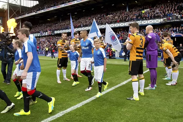 Scottish Cup Champions Alloa Athletic Pay Tribute: Rangers Players Walk Through Guard of Honor at Ibrox Stadium (2003)