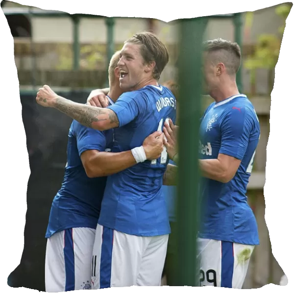 Rangers: Waghorn and Windass Celebrate Goal in Betfred Cup Victory at Fir Park