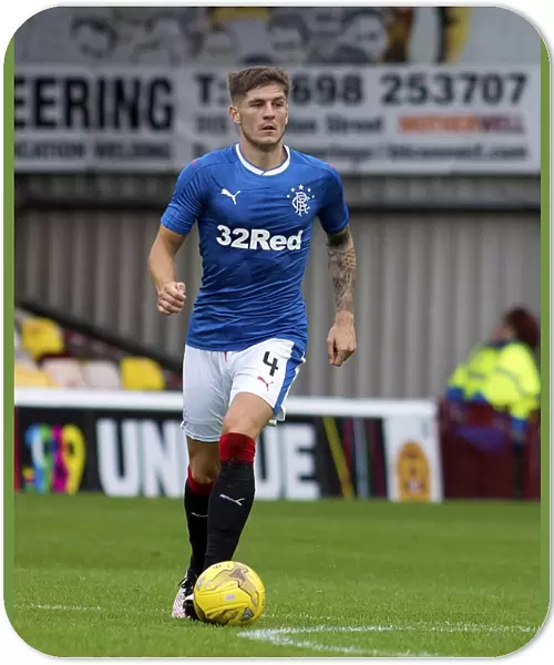Rangers Rob Kiernan in Action: Betfred Cup Clash at Fir Park against Motherwell
