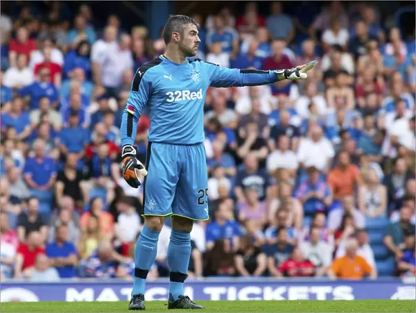Matt Gilks Protecting Ibrox: Rangers FC Goalkeeper in Betfred Cup Clash against Annan Athletic (Scottish Cup Champions 2003)