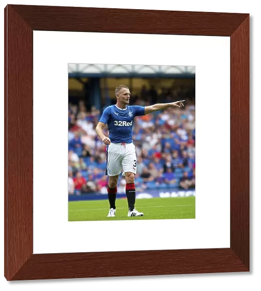 Clint Hill in Action: Rangers vs Annan Athletic, Betfred Cup at Ibrox Stadium