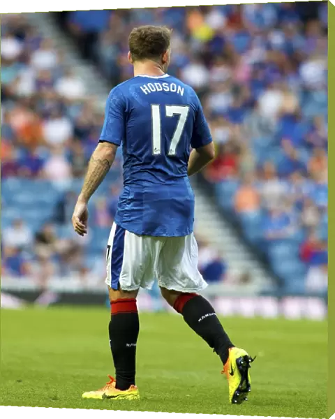 Rangers Lee Hodson: A Nod to Past Glory at Ibrox Stadium during the Betfred Cup Match vs. Annan Athletic (Scottish Cup Champions 2003)