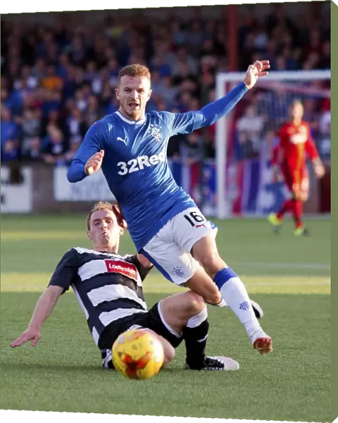 Rangers Andy Halliday Fouled in Betfred Cup Match at Ochilview Park