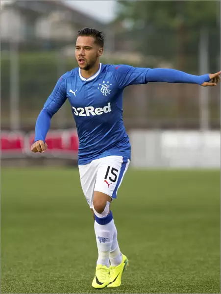 Rangers Harry Forrester in Action: Betfred Cup Clash at Ochilview Park