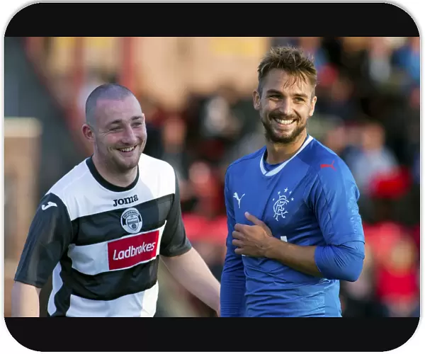 Rangers Niko Kranjcar in Action: Betfred Cup Clash at Ochilview Park