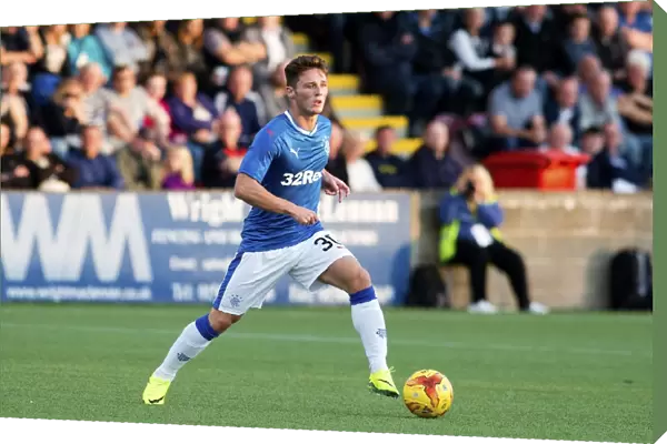 Rangers Jordan Thompson in Action: Betfred Cup Clash at Ochilview Park