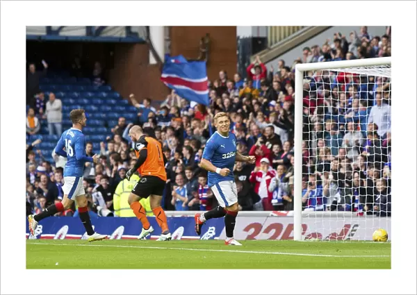 Rangers Martyn Waghorn: Ibrox Goal Celebration in Betfred Cup Match vs. Stranraer