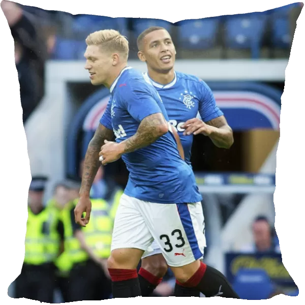 Rangers: Waghorn and Tavernier's Thrilling Betfred Cup Goal Celebration at Ibrox Stadium