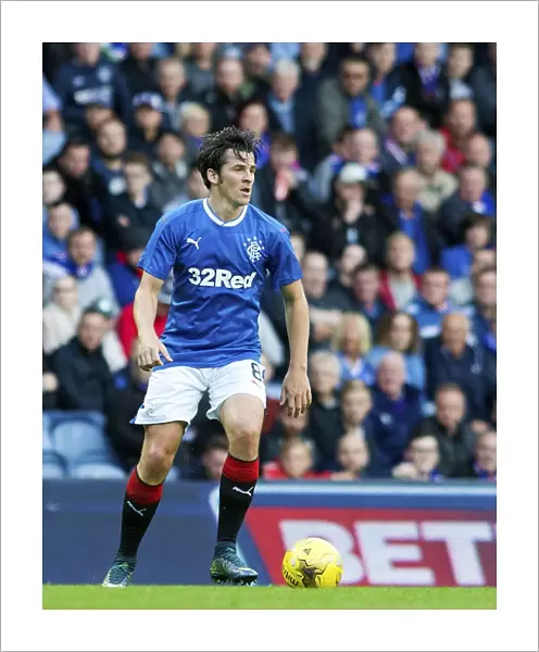 Rangers Joey Barton in Action at Ibrox Stadium - Betfred Cup Match vs Stranraer