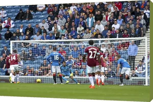 Andre Gray Scores Penalty for Burnley at Ibrox Stadium