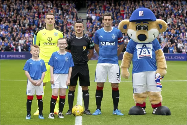 Rangers Football Club: Lee Wallace and Excited Mascots Celebrate 2003 Scottish Cup Victory at Ibrox Stadium