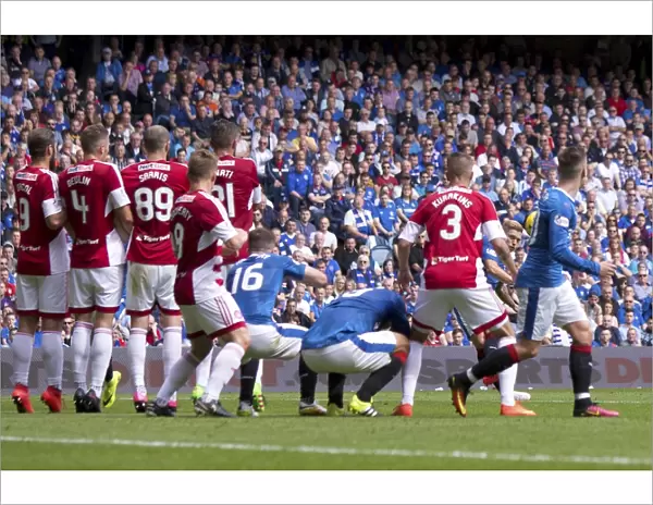 Rangers Waghorn Hits the Post with Dramatic Free Kick at Ibrox