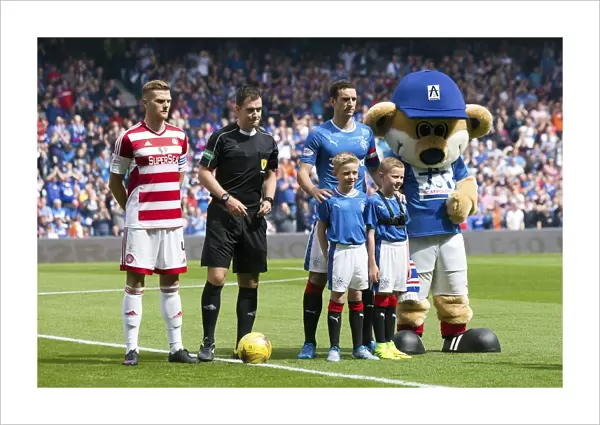 Rangers Football Club: 2003 Scottish Cup Victory - Captain Lee Wallace and Excited Mascots Celebrate at Ibrox Stadium