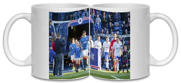 Rob Kiernan and Rangers Mascots: Betfred Cup Victory Celebration at Ibrox Stadium