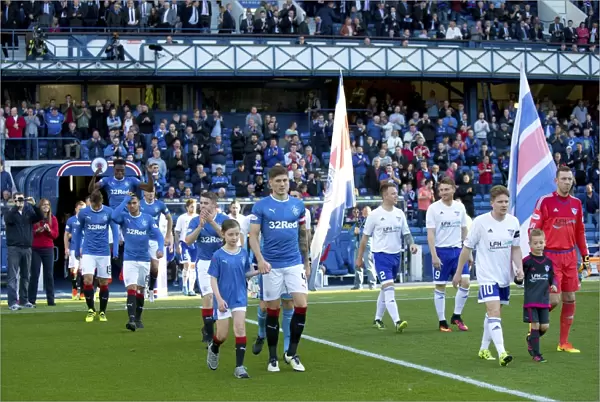 Rangers Football Club: Rob Kiernan and Mascots Celebrate Betfred Cup Victory at Ibrox Stadium