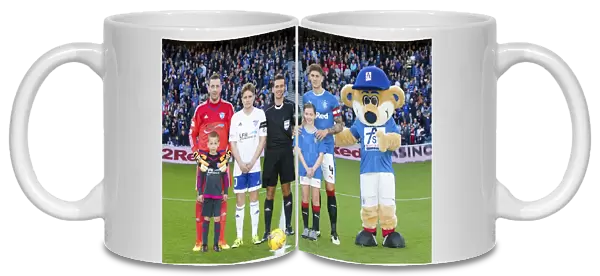Rob Kiernan and Rangers Mascots Celebrate Betfred Cup Victory at Ibrox Stadium