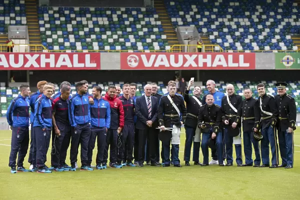 Rangers Football Club: Mark Warburton and Players Mingle with Fans at Jamie Mulgrew's Testimonial Match, Windsor Park