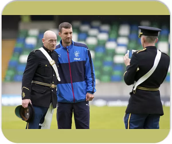 Rangers Captain Lee Wallace Mingles with Fans at Jamie Mulgrew's Testimonial Match, Windsor Park
