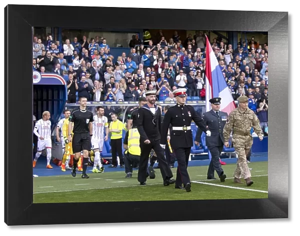 Armed Forces Honor Rangers and Ross County: Ladbrokes Premiership Match at Ibrox Stadium