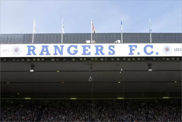 Rangers vs Ross County: Armed Forces Abseil Down Ibrox Stadium - Scottish Premiership Match