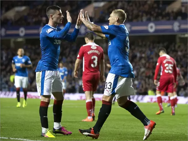Rangers Double Strike: Waghorn and O'Halloran Celebrate Betfred Cup Quarterfinal Glory at Ibrox Stadium