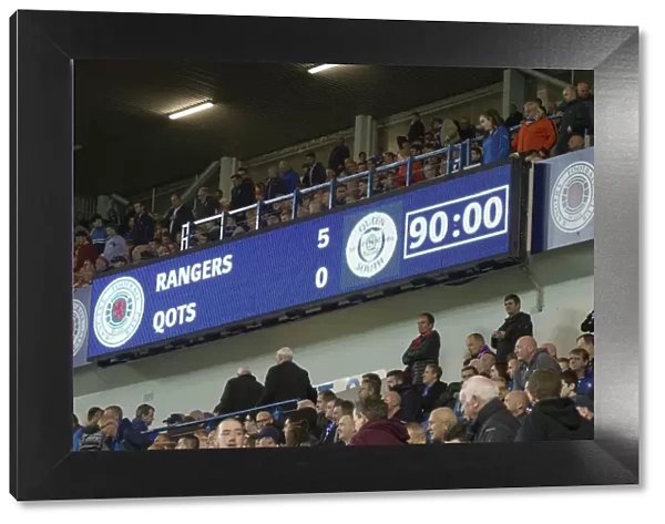Rangers vs Queen of the South: Betfred Cup Quarterfinal at Ibrox Stadium - A Moment of Tense Suspense Over the Scoreboard