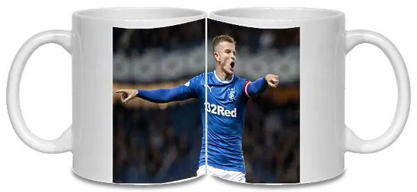 Andy Halliday: Leading Rangers Charge in Betfred Cup Quarterfinal at Ibrox Stadium (Scottish Cup Winner 2003)