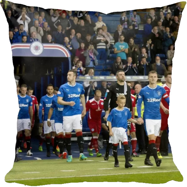 Andy Halliday and Rangers Mascots: Betfred Cup Quarter Final Victory Celebration at Ibrox Stadium