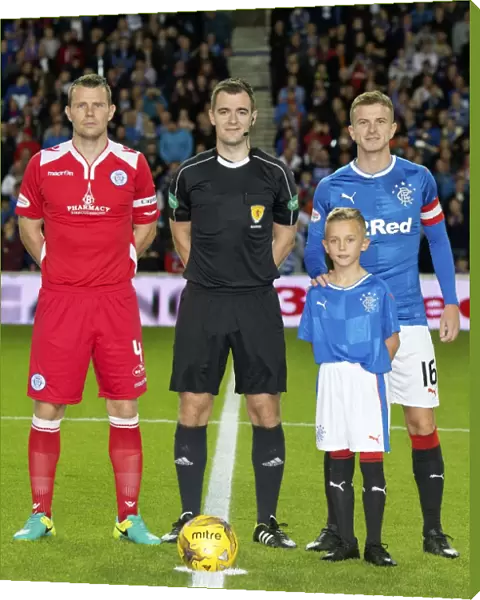 Rangers Football Club: Andy Halliday and Mascots Celebrate Betfred Cup Quarter Final Victory at Ibrox Stadium