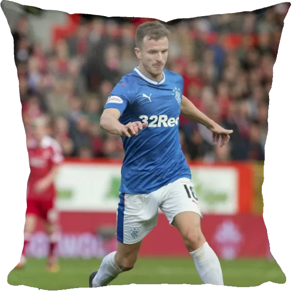 Rangers Andy Halliday in Action at Pittodrie: Clash Against Aberdeen in Ladbrokes Premiership