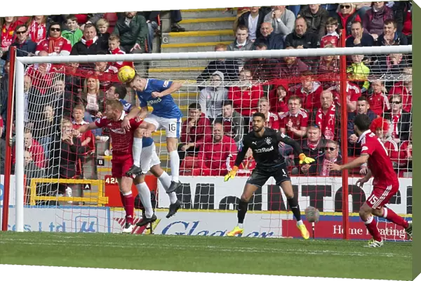 Rangers vs Aberdeen: Andy Halliday Clears Ball at Pittodrie Stadium
