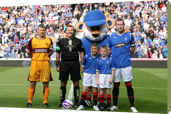 Rangers Mascot Celebrates Thrilling 2-1 Victory over Motherwell at Ibrox