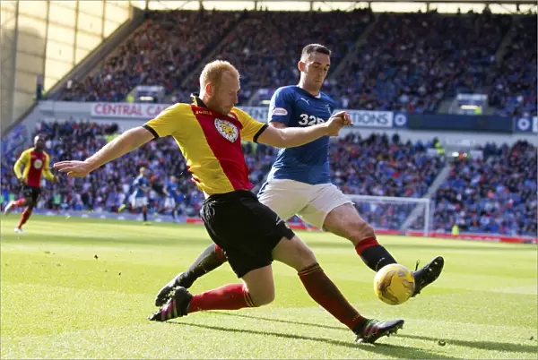 Intense Rivalry: Lee Wallace Chases Down Ziggy Gordon in Rangers vs Partick Thistle Premiership Clash at Ibrox Stadium