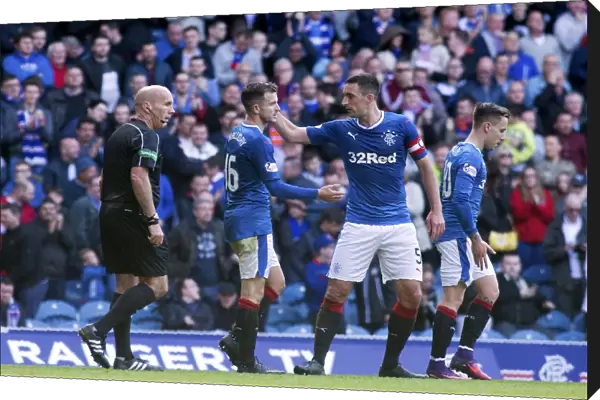 Rangers Football Club: Andy Halliday and Lee Wallace Celebrate Thrilling Goal at Ibrox Stadium