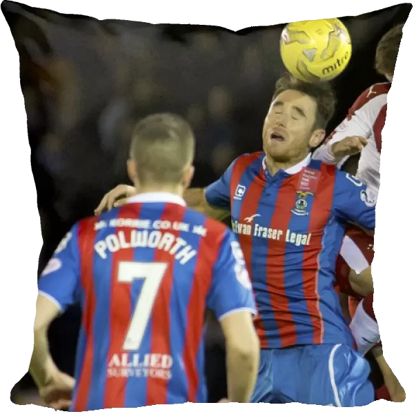 Rangers Andy Halliday Soaring Heads the Ball in Exciting Encounter vs. Inverness Caledonian Thistle (Ladbrokes Premiership)