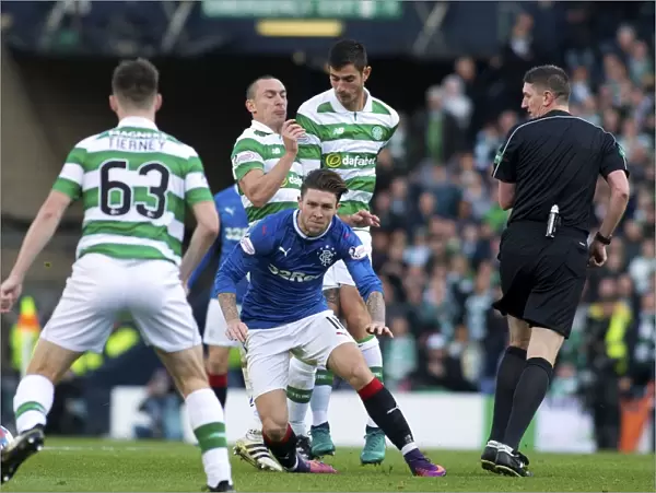 Betfred Cup Semi-Final Drama: Windass Fouls by Brown at Hampden Park - Rangers vs Celtic
