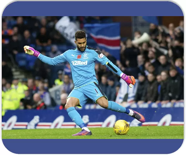 Rangers Wes Foderingham Guarding Ibrox Net in Premiership Clash: A Legend in Action