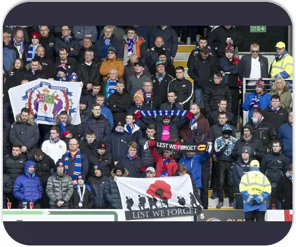 Rangers Fans Honor Remembrance Day during Scottish Cup Match at Ross County's Global Energy Assets Arena
