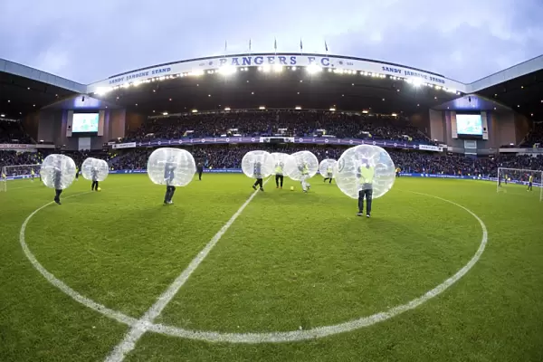 Bubble Football Halftime Show: Rangers vs Dundee in the Ladbrokes Premiership at Ibrox Stadium