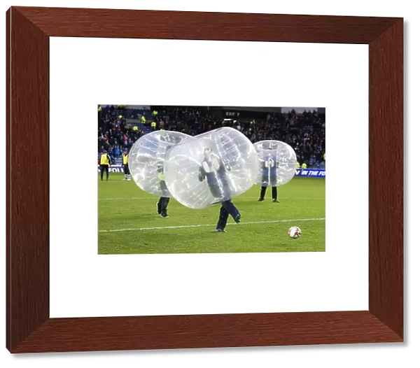Bubble Football at Halftime: A Quirky Twist to Rangers vs Dundee's Scottish Premiership Match at Ibrox Stadium