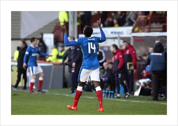 Rangers Joe Dodoo Doubles Up: Partick Thistle vs Rangers, Ladbrokes Premiership, Firhill Stadium